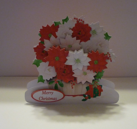 Christmas Posy - Flower Barrel Card Mini Kit by Cornelia Orgahs