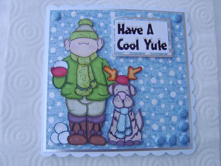 Snowball Doodles with His Dog Digital Stamp by Corrine Penhale