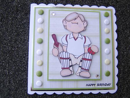 Sitting Sporty Doodles (cricket) Digital Stamp by Corrine Penhale