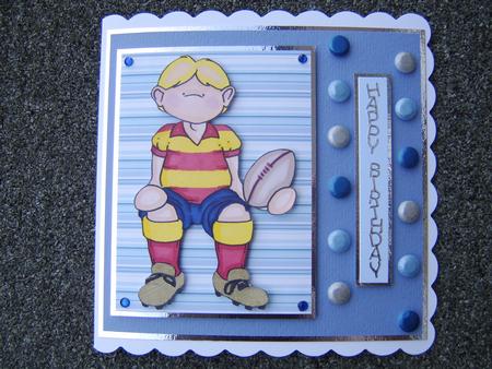 Sitting Sporty Doodles (rugby) Digital Stamp by Corrine Penhale