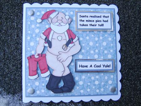 Wardrobe Malfunction Santa Doodles Digital Stamp by Corrine Penhale
