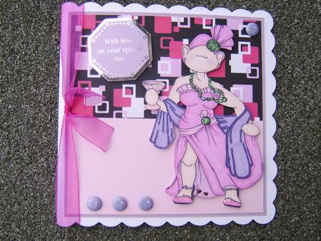 Squares in the Pinks on Black by Corrine Penhale