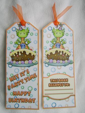 Hey Its Party Time Happy Birthday Bookmarks by Corrine Penhale