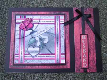 Red Rose Valentine 6in Duo Corner Stacker by Corrine Penhale
