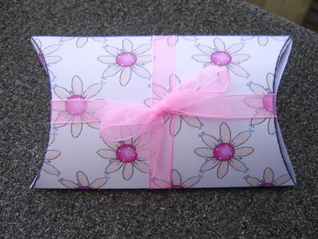 Pink and Yellow Daisy Pillow Gift Box by Corrine Penhale