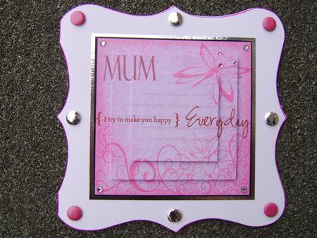 Happy Everyday Pink Pyramid for Mothers Day or Mums Birthday by Corrine Penhale