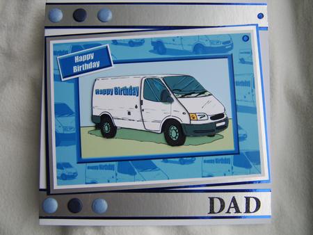 White Van Mans Birthday (blue) - A5 by Corrine Penhale