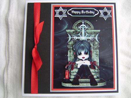 Little Cookie Punk Card Front with Step by Step by Corrine Penhale