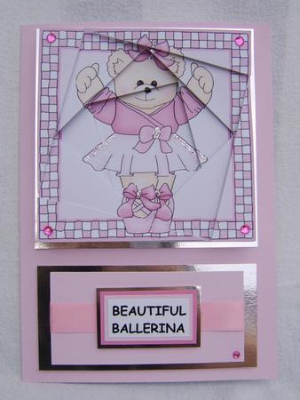 Ballet Teddy Quick Card Twisted Spiral Side Stacker by Corrine Penhale