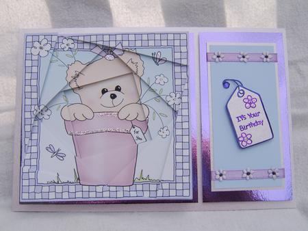 Flowerpot Ted Quick Card Twisted Spiral Side Stacker by Corrine Penhale
