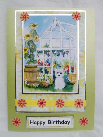 Westies in the Garden by Corrine Penhale