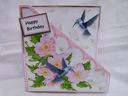 Hummingbird on Flowers Corner Stacker by Corrine Penhale