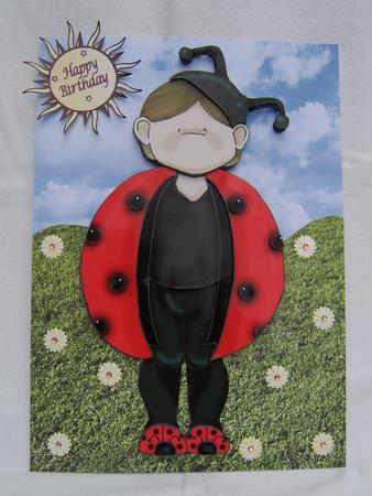 Lady Bug Doodles Large Image by Corrine Penhale