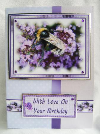 Bee on Purple Flowers by Corrine Penhale