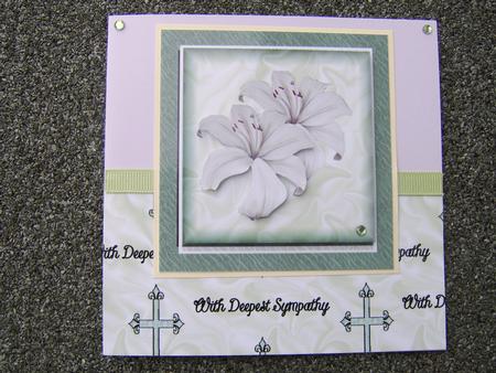 With Sympathy Lillies by Corrine Penhale