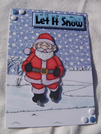 Skating Santa Doodles Digital Stamp by Corrine Penhale