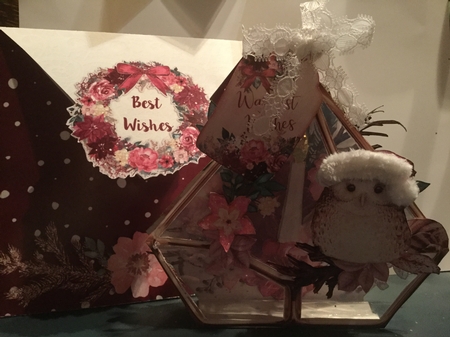An Owl for Christmas 3d Terrarium Cards & Envelopes Kit by Cyndia Gilbert