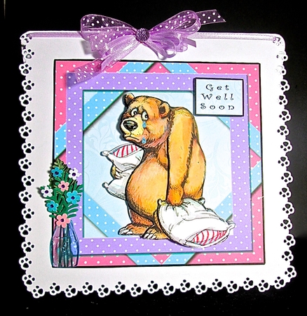 Having A Bad Bear Day - Decoupage by Cynthia Massey