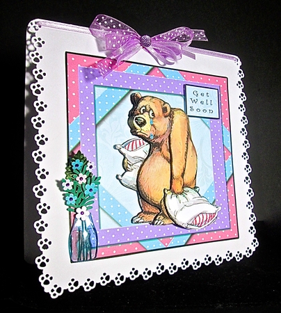 Having A Bad Bear Day - Decoupage by Cynthia Massey