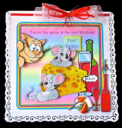 Youre The Mouse & The Cats Whiskers - Decoupage by Cynthia Massey