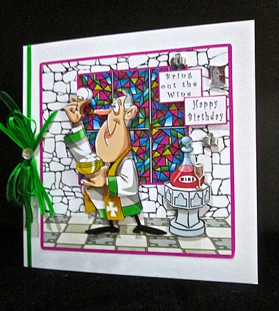 Bring Out The Wine - Decoupage by Cynthia Massey