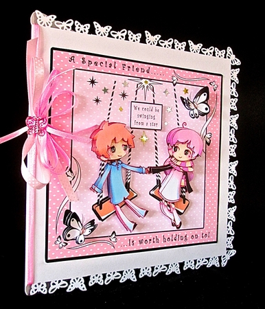 A Special Friend Is Worth Holding On To - Decoupage by Cynthia Massey