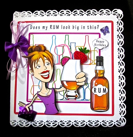 Does My RUM Look Big In This - Decoupage by Cynthia Massey