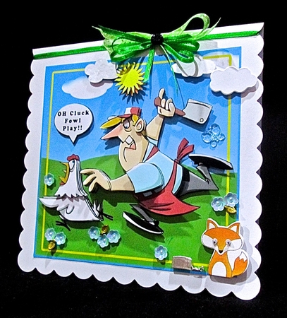 OH Cluck...Fowl Play - Decoupage by Cynthia Massey