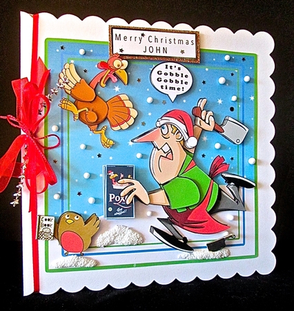 Its Gobble Gobble Time - Decoupage by Cynthia Massey
