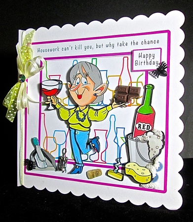 Housework Cant Kill You - Decoupage by Cynthia Massey