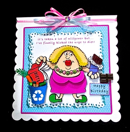Its Taken A Lot Of Willpower..But - Decoupage by Cynthia Massey