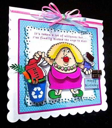 Its Taken A Lot Of Willpower..But - Decoupage by Cynthia Massey