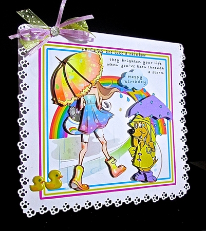 Friends Are Like Rainbows - Decoupage by Cynthia Massey