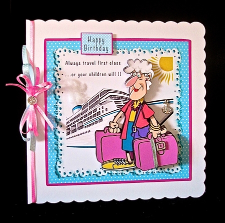 Always Travel First Class - Decoupage by Cynthia Massey