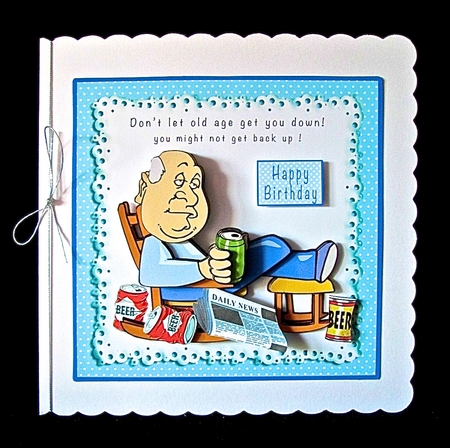 Dont Let Old Age Get You Down - Decoupage by Cynthia Massey