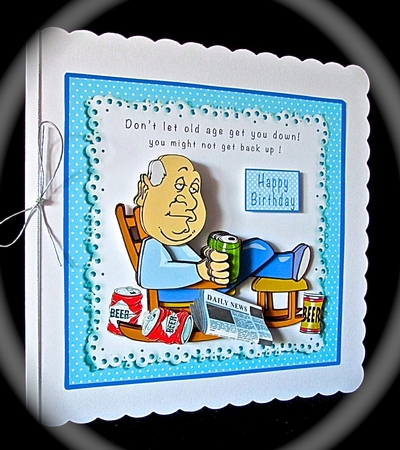 Dont Let Old Age Get You Down - Decoupage by Cynthia Massey