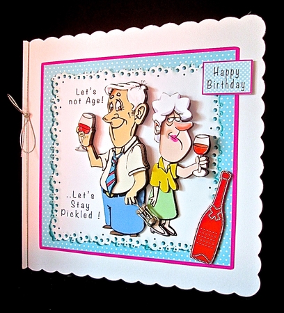 Lets Not Age Lets Stay Pickled - Decoupage by Cynthia Massey
