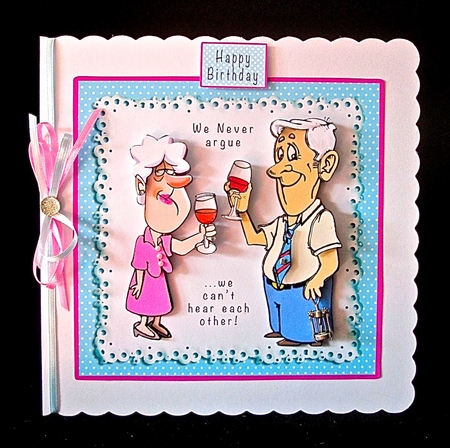 We Never Argue - We Cant Hear Each Other - Decoupage by Cynthia Massey