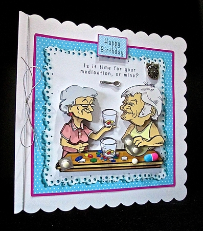 Is It Time For Your Medication Or Mine - Decoupage by Cynthia Massey