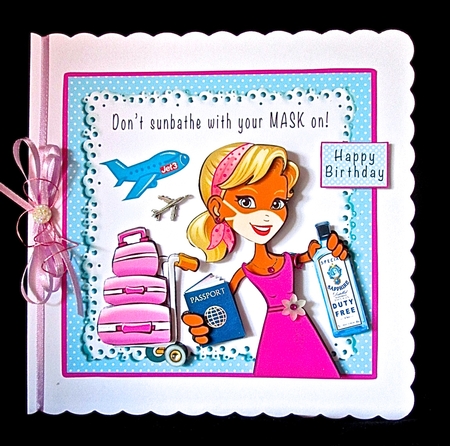 Dont Sunbathe With Your Mask On - Decoupage by Cynthia Massey