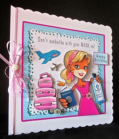 Dont Sunbathe With Your Mask On - Decoupage by Cynthia Massey
