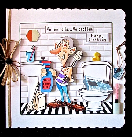 No Loo Rolls - No Problem - Decoupage by Cynthia Massey