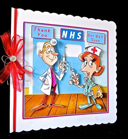 Thank You NHS and Get Well Soon - Decoupage by Cynthia Massey