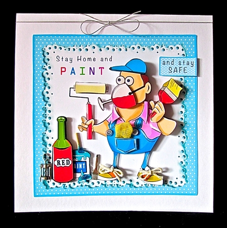 Stay Home And Paint - Decoupage by Cynthia Massey