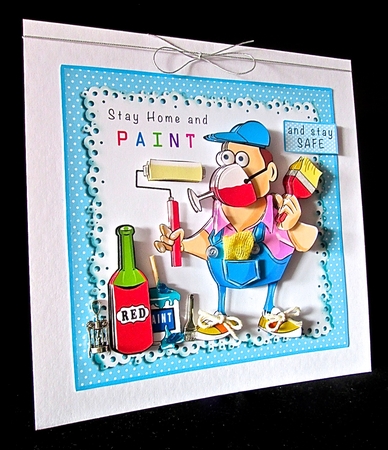 Stay Home And Paint - Decoupage by Cynthia Massey