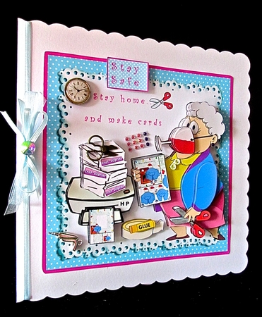 Stay Home And Make Cards - Decoupage by Cynthia Massey