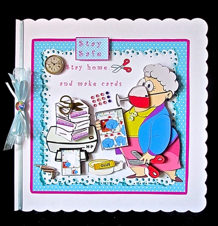 Stay Home And Make Cards - Decoupage by Cynthia Massey