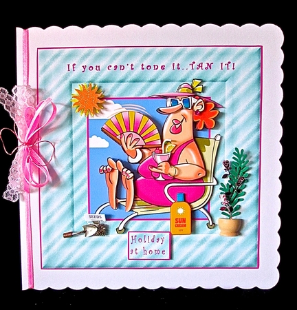 If You Cant Tone it TAN It - Decoupage by Cynthia Massey
