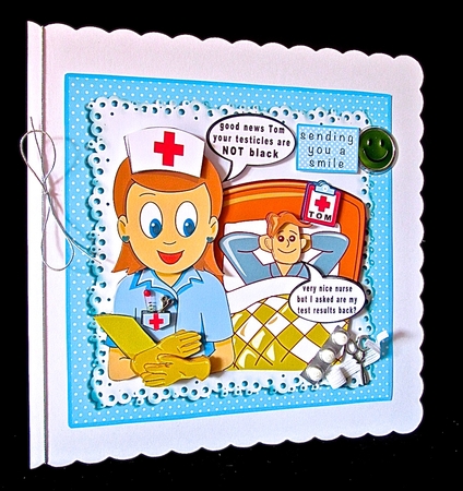 Are My Test Results Back? - Decoupage by Cynthia Massey