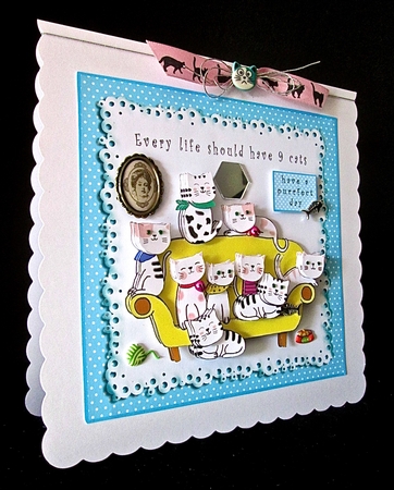 Every Life Should Have 9 Cats - Decoupage by Cynthia Massey